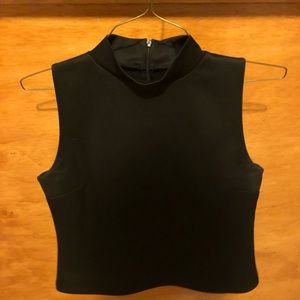 Black sleeveless top